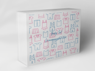 Gift box "Baby clothes pattern"