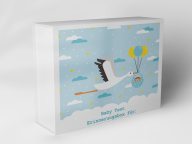 Gift box "Stork with baby balloon"