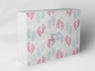 Gift box "Baby Feet in Pink and Mint"