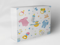 Gift box "Baby items and stars"