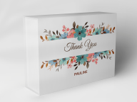 Gift box "Flower wreath and lettering"