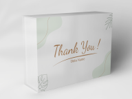 Gift box "Pastel Leaves and Inscription"