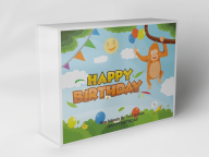 Gift box "Birthday monkey and balloons"