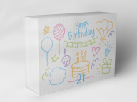Gift box "Birthday Balloons Cake Stars"