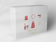 Gift box "Wedding symbols and cake"