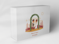 Gift box "Wedding couple under a leafy arch"