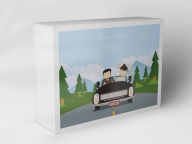 Gift box "Bride and Groom in a Car"