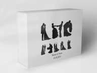 Gift box "Wedding Couple Silhouettes"