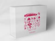 Gift box "Wedding symbols and limousine"
