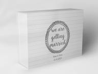 Gift box "Lines and wedding saying"