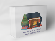 Gift box "Christmas tree fireplace cats"