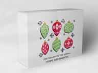 Gift box "Christmas baubles snowflakes"