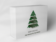 Gift box "Christmas tree and snowflakes"