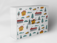 Gift box "Christmas villages and trees"