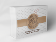 Gift box "Christmas ornaments and ribbon"