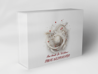 Gift box "Christmas baubles and stars"
