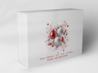 Gift box "Christmas baubles and splashes"