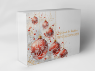 Gift box "Christmas baubles and snowflakes"