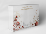 Gift box "Christmas baubles and snowflakes"