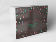 Gift box "Christmas pattern with fir trees"
