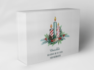 Gift box "Christmas candles and fir branches"