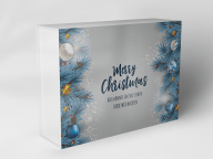 Gift box "Christmas wreath and baubles"