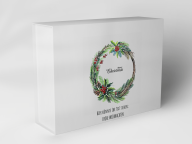 Gift box "Christmas wreath with berries"