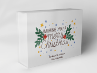 Gift box "Christmas stars and leaves"