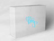 Gift box "Blue Baby Shower Script"