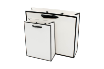 Papier-Tragetasche Bamberg  in versch. Größen, matte Optik, Satinband