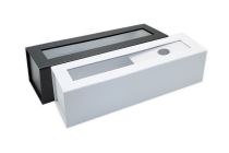 Magnetic box for bottles with viewing window and flat inlay in various colors. colors