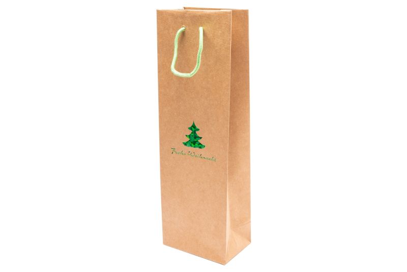 Bottle bag "Ansbach" 12x8x37cm green 5107WB-WB12-042