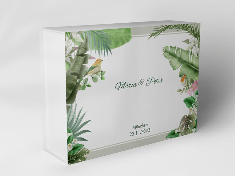 Gift box "Tropical Leaves and Birds" 1007_05_0002