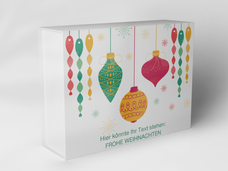 Gift box "Christmas baubles and snowflakes" 1007_08_0027