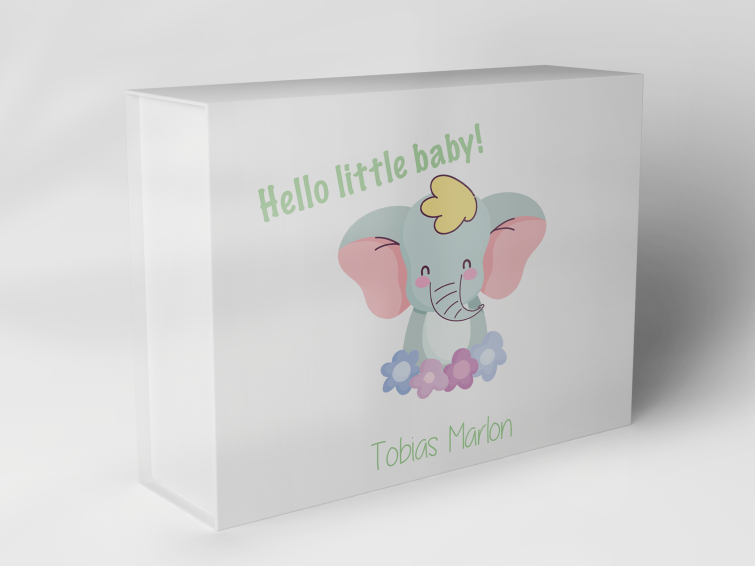 Gift box "Elephant with flowers" 1007_01_0003