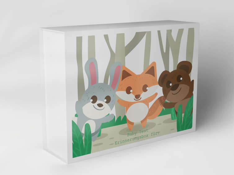 Gift box "Forest animals with rabbit fox bear" 1007_01_0004