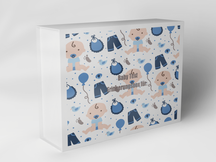 Gift box "Baby pattern in blue" 1007_01_0009