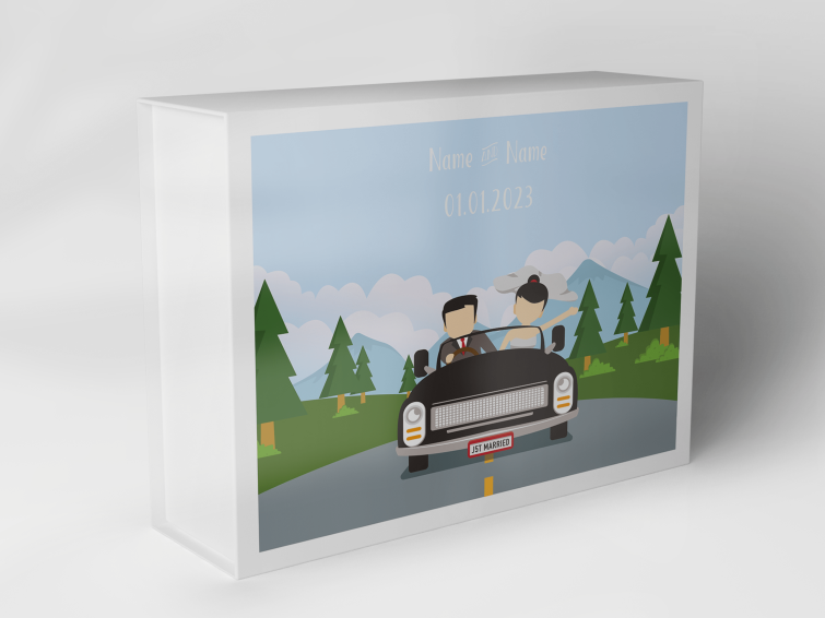 Gift box "Bride and Groom in a Car" 1007_05_0012