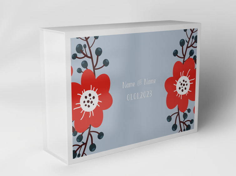 Gift box "red flowers" 1007_05_0022