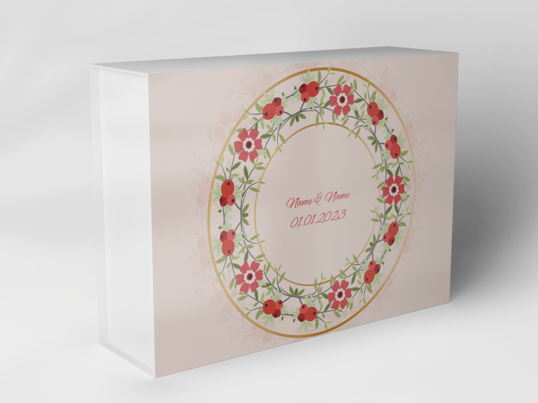 Gift box "Flower wreath with apples" 1007_05_0041