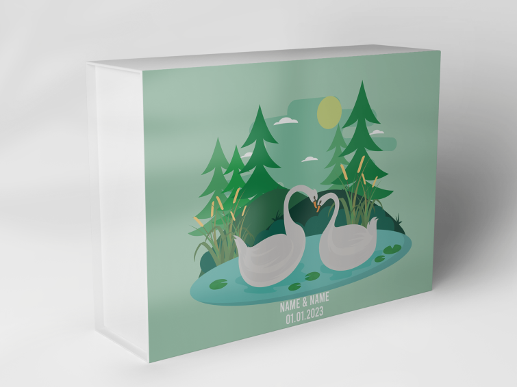 Gift box "Swans on the Pond" 1007_05_0045