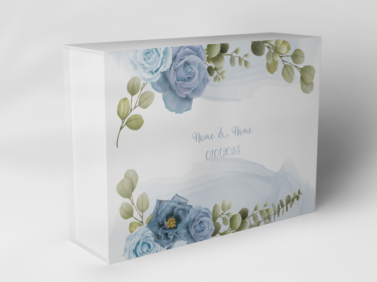Gift box "Blue Flowers and Eucalyptus" 1007_05_0054