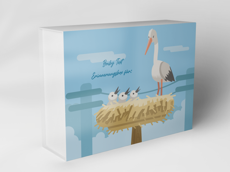 Gift box "Stork with nest and chicks" 1007_01_0047