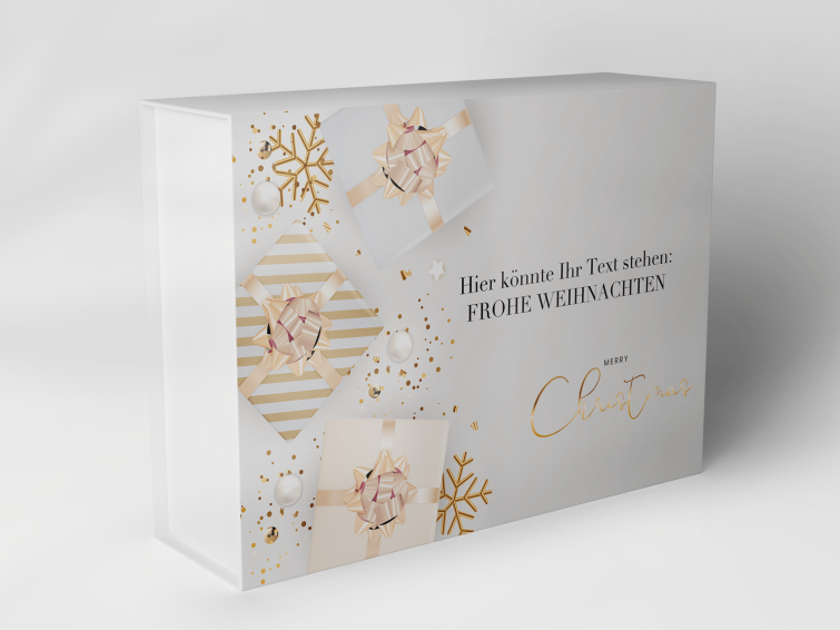 Gift box "Christmas bows snowflakes" 1007_08_0049