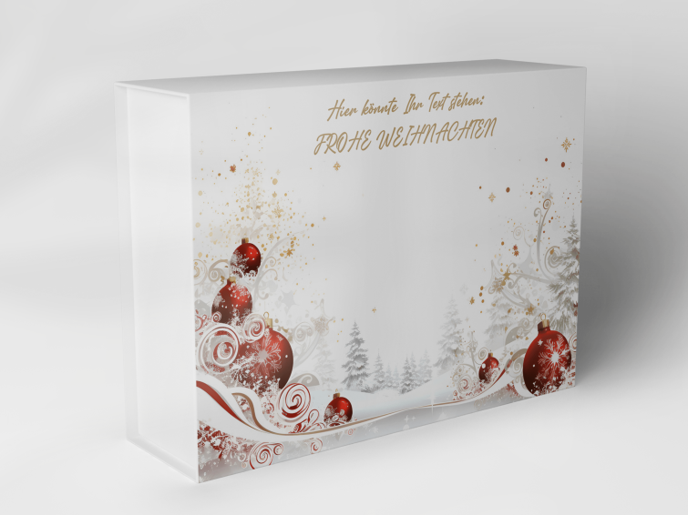 Gift box "Christmas baubles and snowflakes" 1007_08_0065