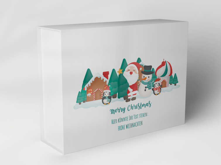 Gift box "Santa Claus and Snowman" 1007_08_0070