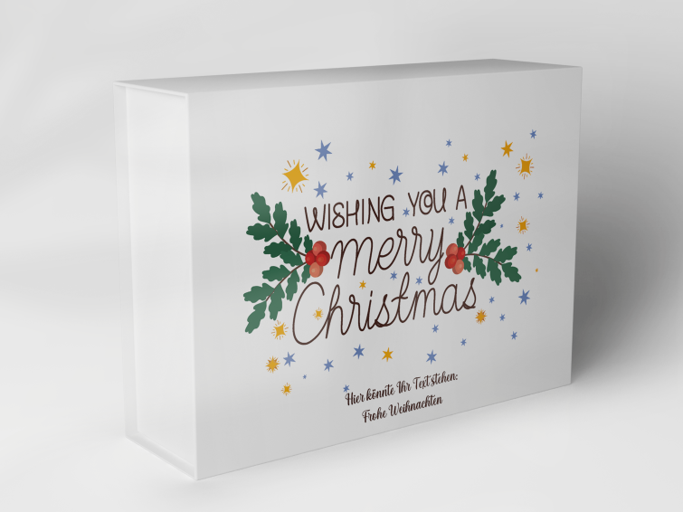 Gift box "Christmas stars and leaves" 1007_08_0079