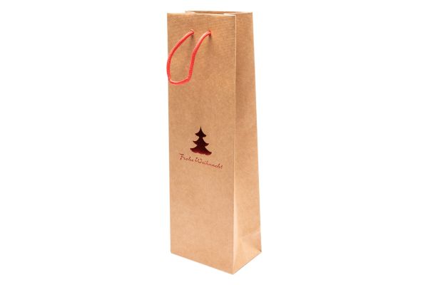 Bottle bag "Ansbach" 12x8x37cm red 5107WB-WB12-034 