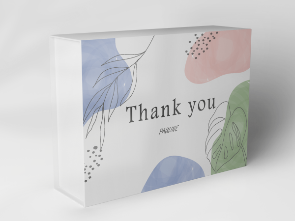 Gift box "Pastel Leaves and Dots" 1007_02_0002 Gift box "Pastel Leaves and Dots" 1007_02_0002