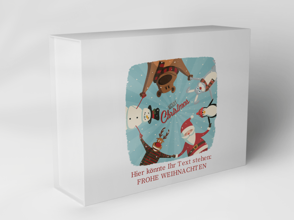 Gift box "Christmas animals and Santa" 1007_08_0006 Gift box "Christmas animals and Santa" 1007_08_0006